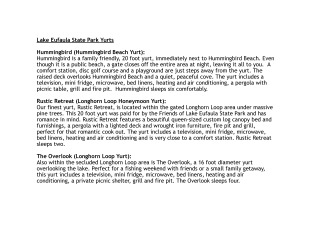 Preview of View Detailed Yurt Information